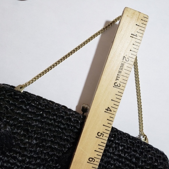 Vintage kiss lock woven handbag - Picture 4 of 7